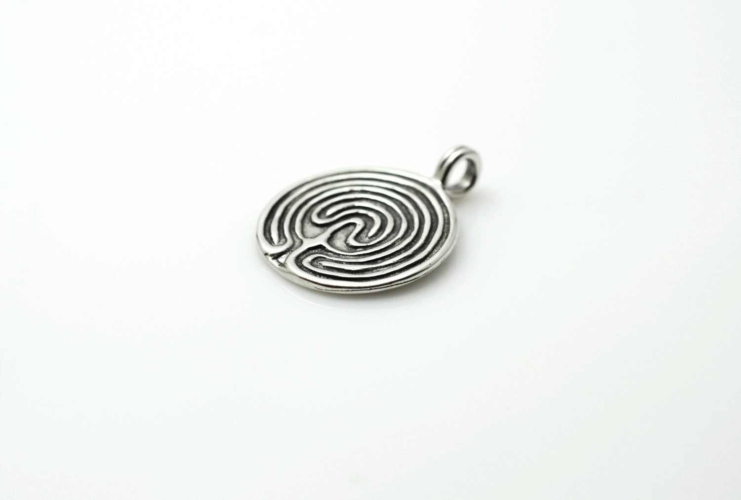 Labyrinth Pendant In Sterling Silver Etsy