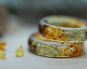 Baltic Amber Ring, Nature Resin Ring, Orange Gemstone Ring, Positive Healing, Amber Jewelry, Forest Men Ring, Men's Gift