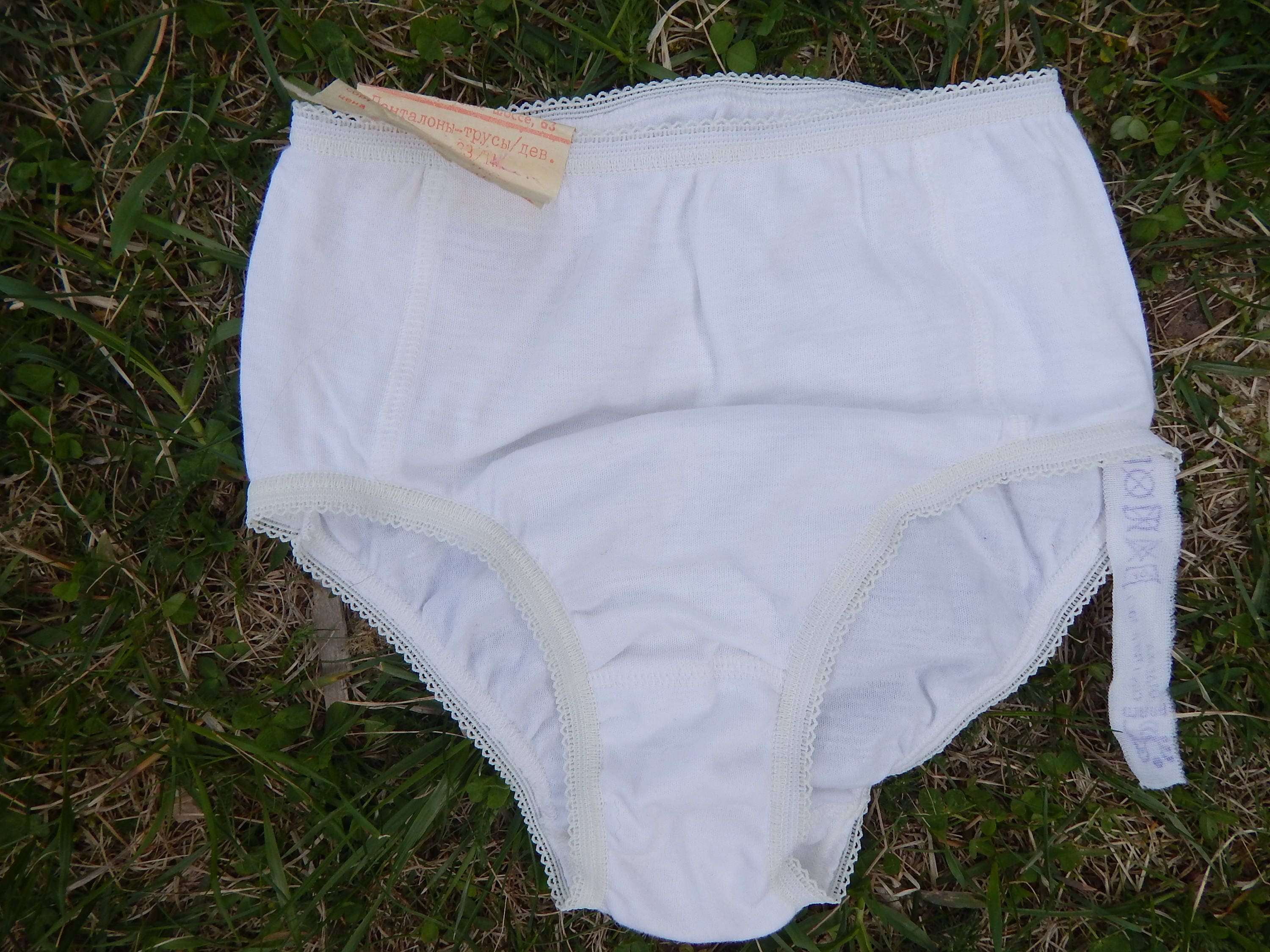 Girls Wet White Cotton Panties