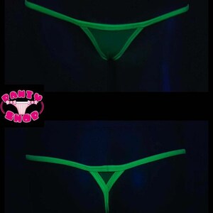 Extreme G String Sexy Thong Panties Micro Lingerie V String Bikini Glow Uv Blacklight Lingerie