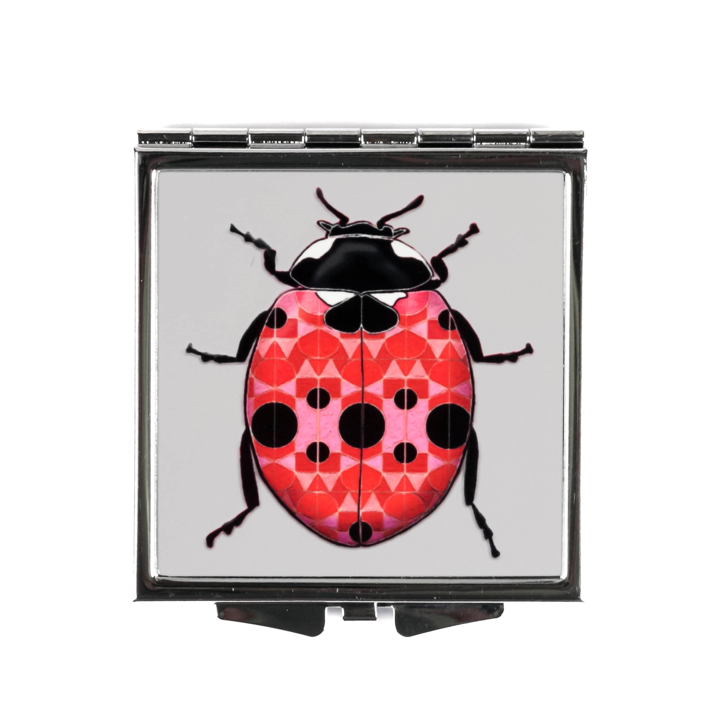Ladybird Compact Mirror - Ladybug Design Handbag Small Makeup Portable Vanity Folding Hand Colourful