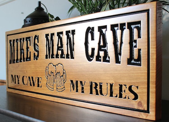 Afbeeldingsresultaat voor man cave sign