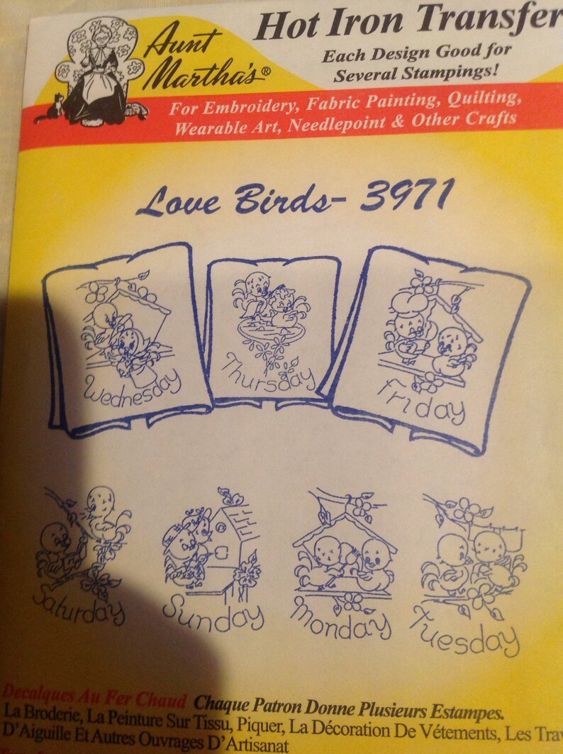 Aunt Martha S Hot Iron Transfers Etsy