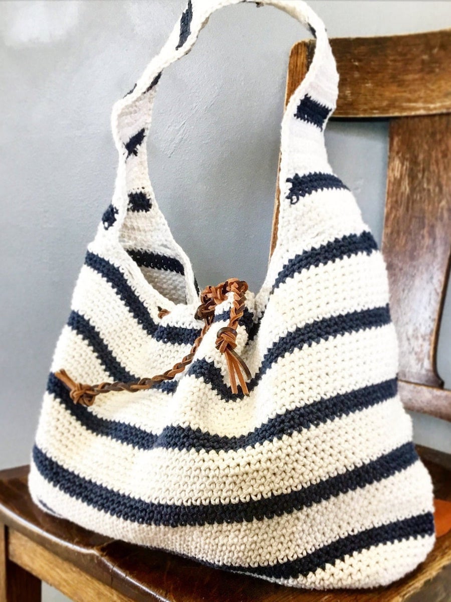 The Cameron slouchy bag crochet pattern from Ruby Webbs, on Etsy