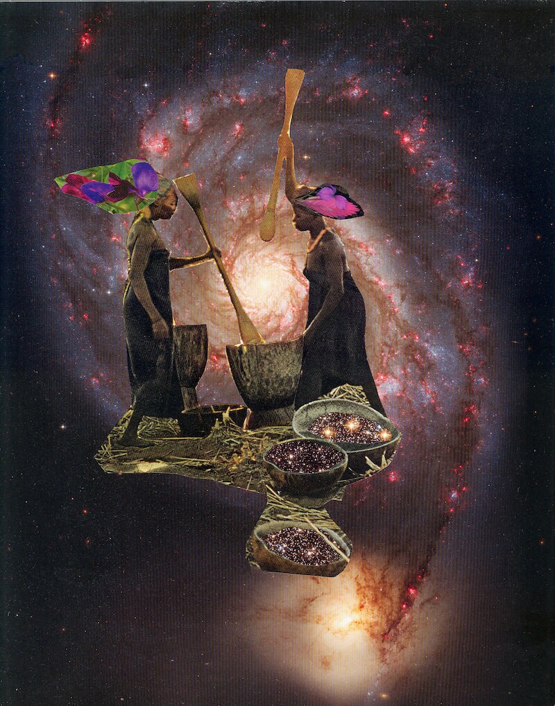 "Pounding the Universe into Shape" print from Mirlande