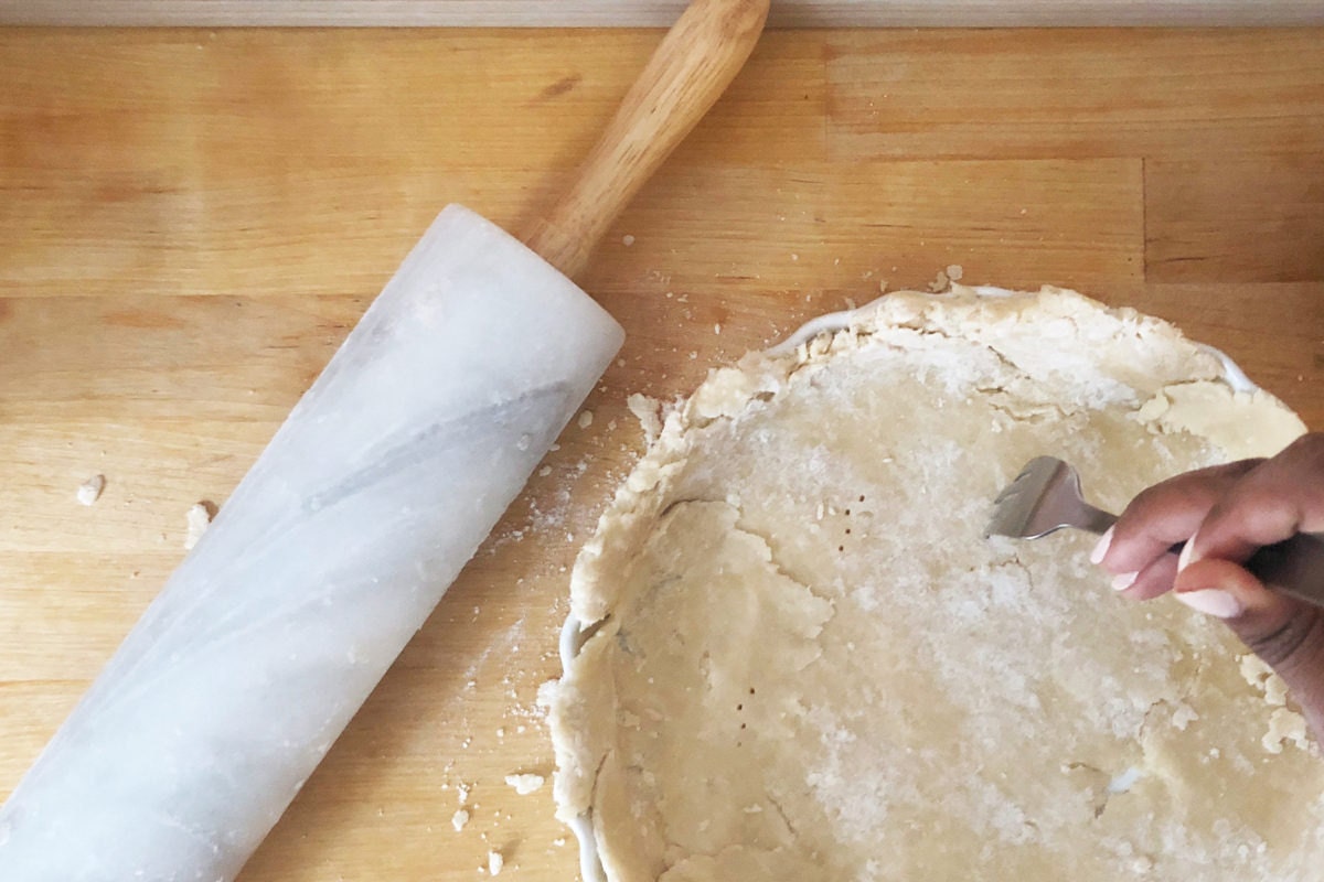 Pricking the dough Pricking the dough