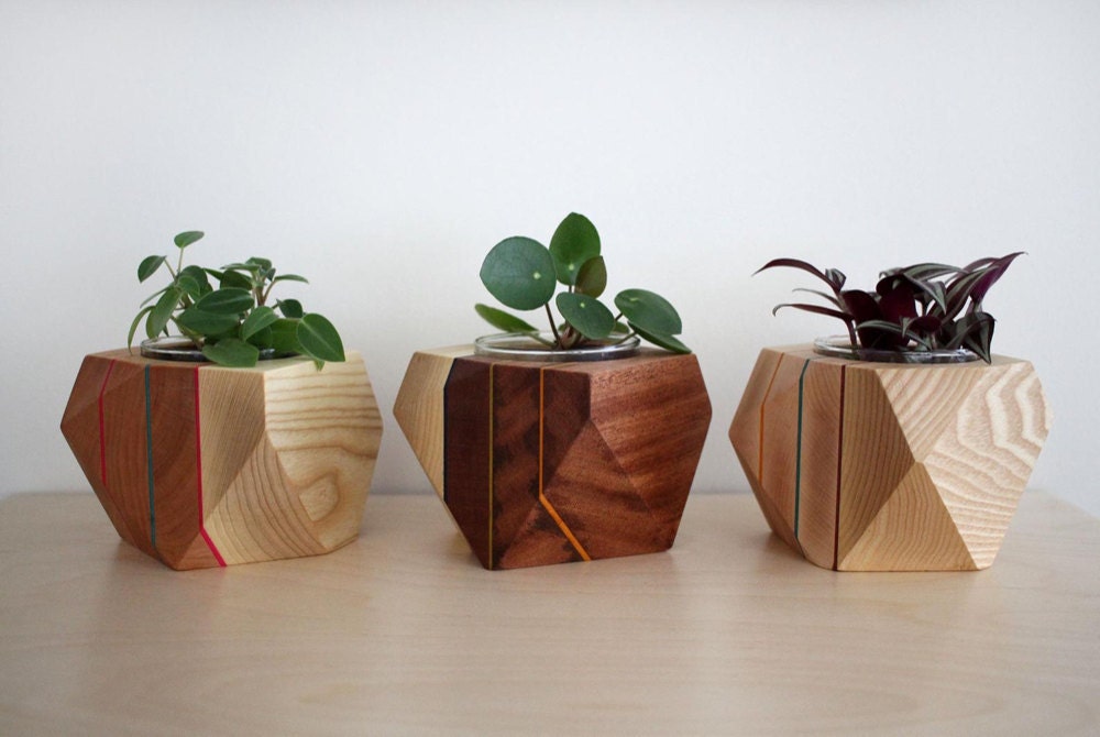 A trio of geometric planters from AdrianMartinus