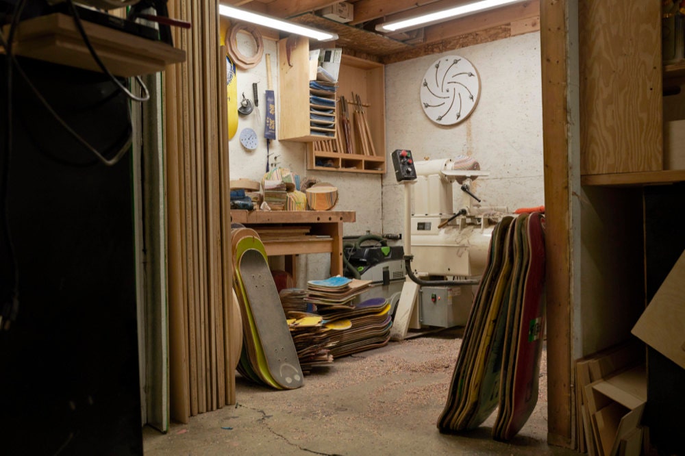 The AdrianMartinus woodworking shop in Calgary, Canada