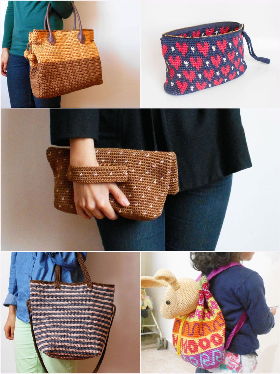 DIY crochet bag bundle from Chabe Patterns, on Etsy