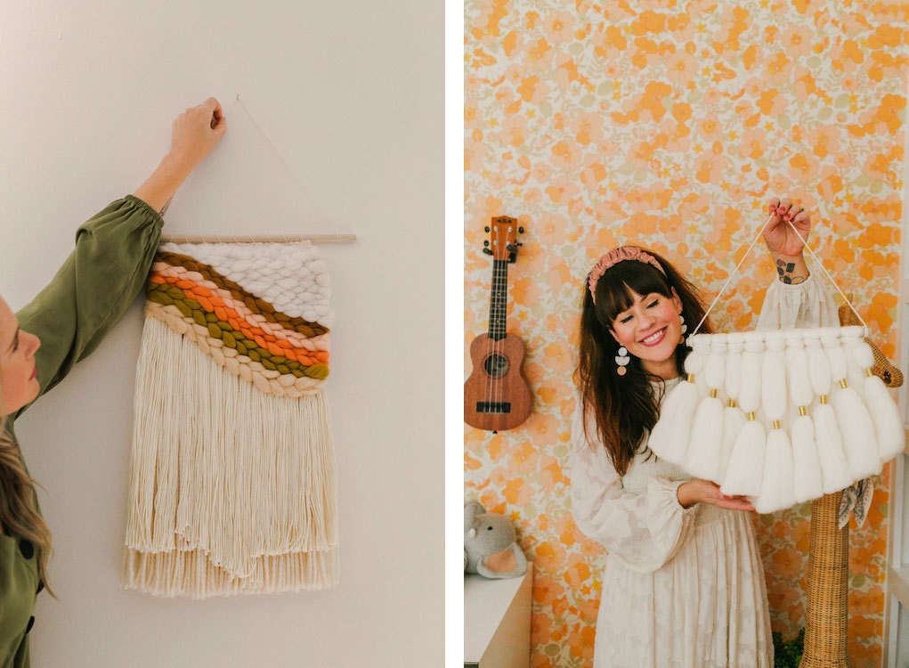 Wall hangings from the A Beautiful Mess x Etsy collection