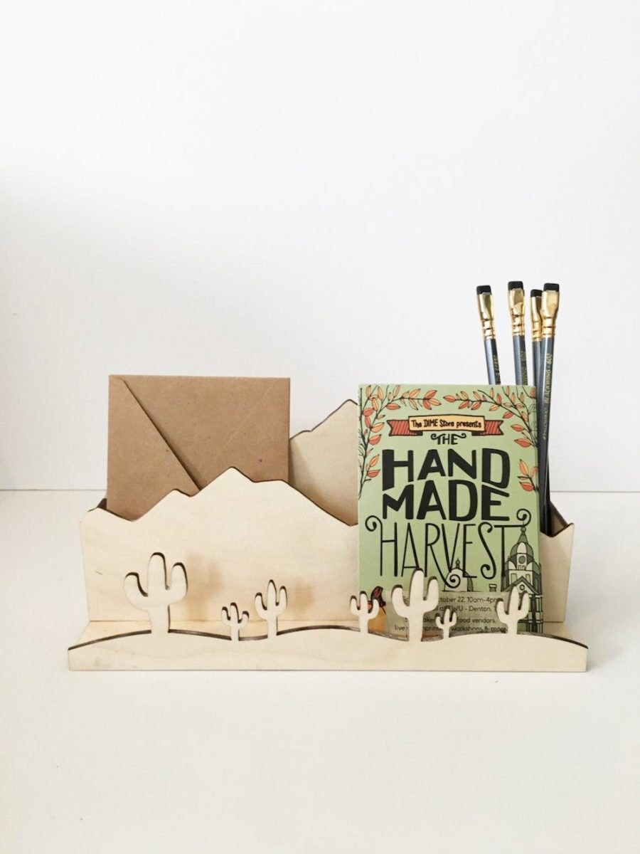 Desert landscape desk organizer from Savvie Studio