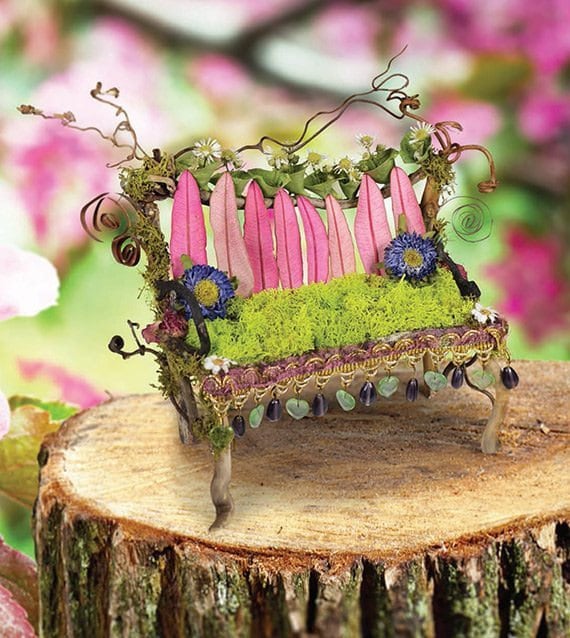 Fairy-House-pink-bench