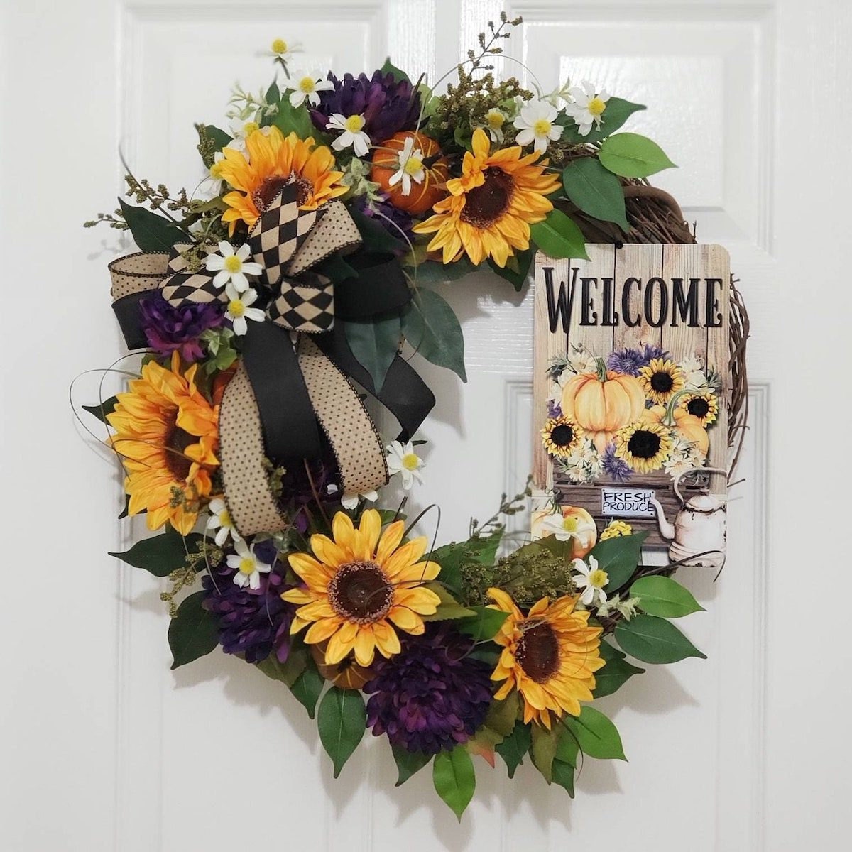 Sunflower fall wreath