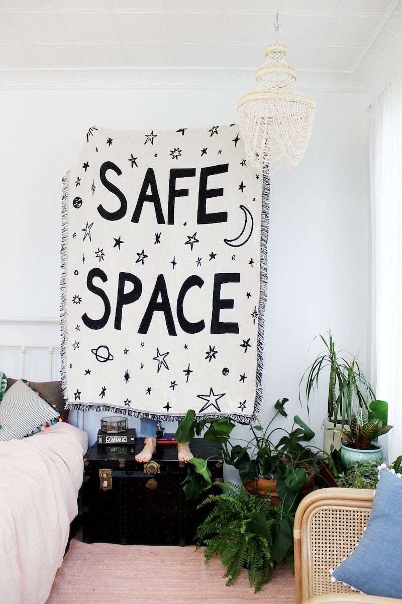 "Safe Space" blanket from Calhoun & Co.