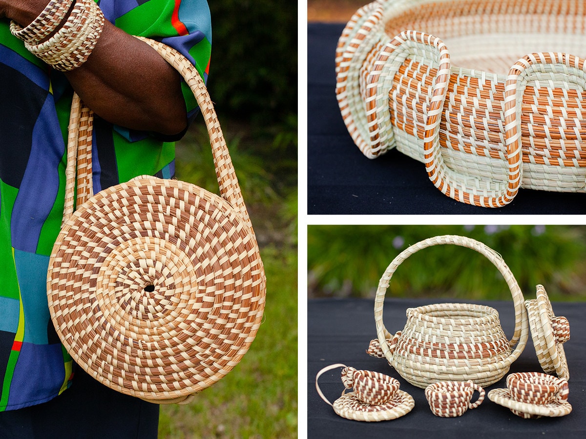 Sweetgrass baskets from Gullah makers on Etsy