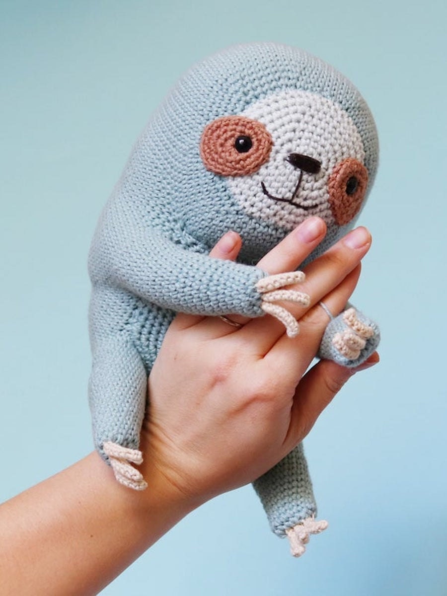 Crochet sloth pattern from Irene Strange, on Etsy