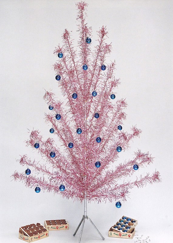 Pink aluminum Christmas tree
