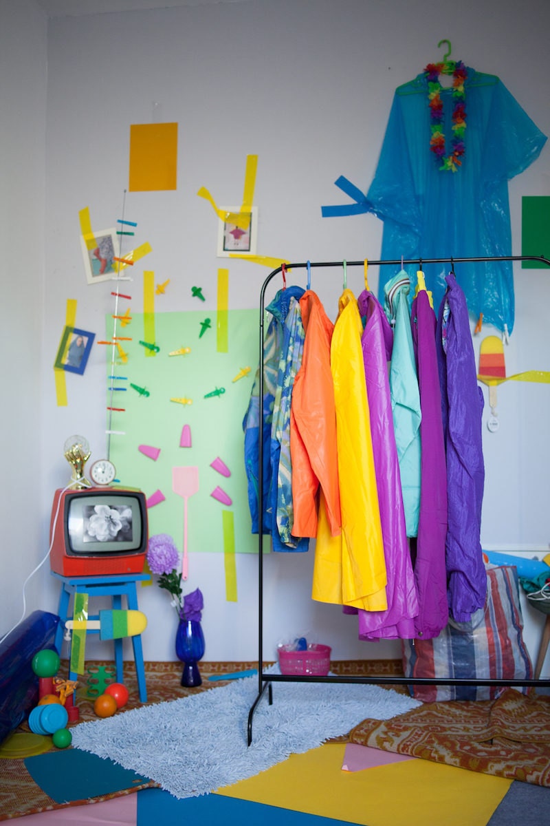 Agnieszka's colorful home studio space