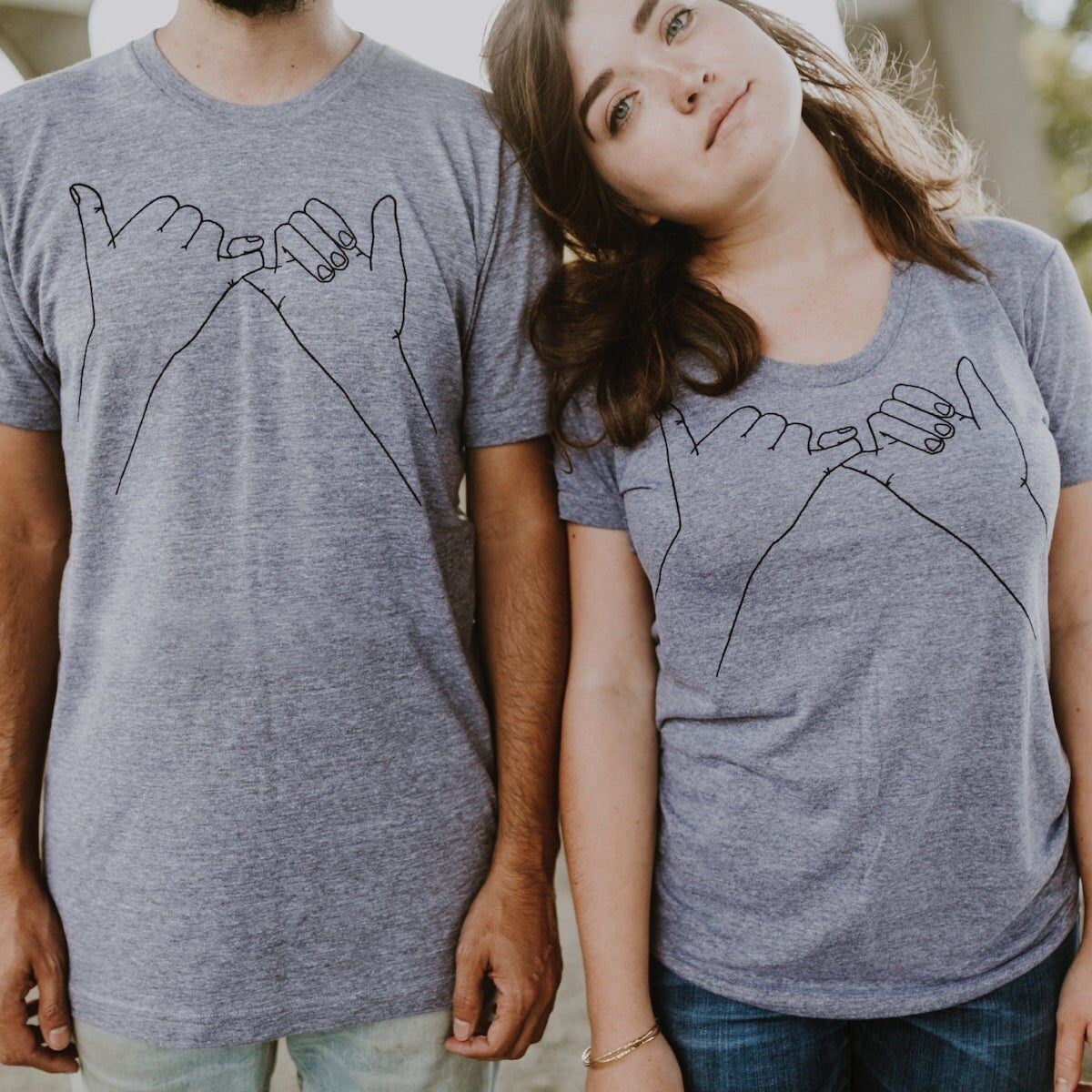 Screenprinted pinky-swear T-shirts from Blackbird Supply on Etsy