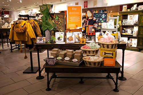 Display of Etsy Wholesale vendors at the American Museum of Natural History gift shop. Credit: Marina Robel.