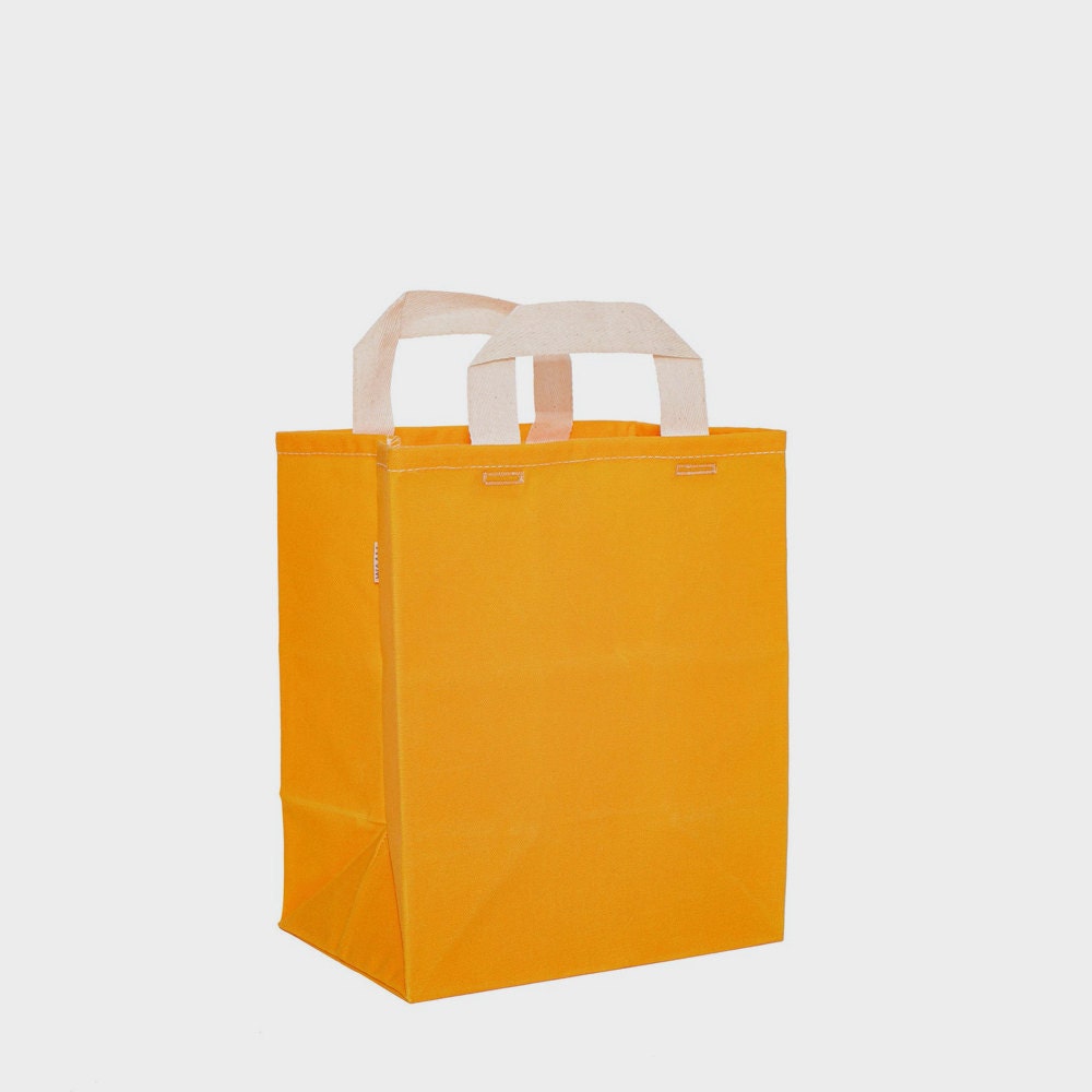 A yellow canvas market bag from WAAM Industries
