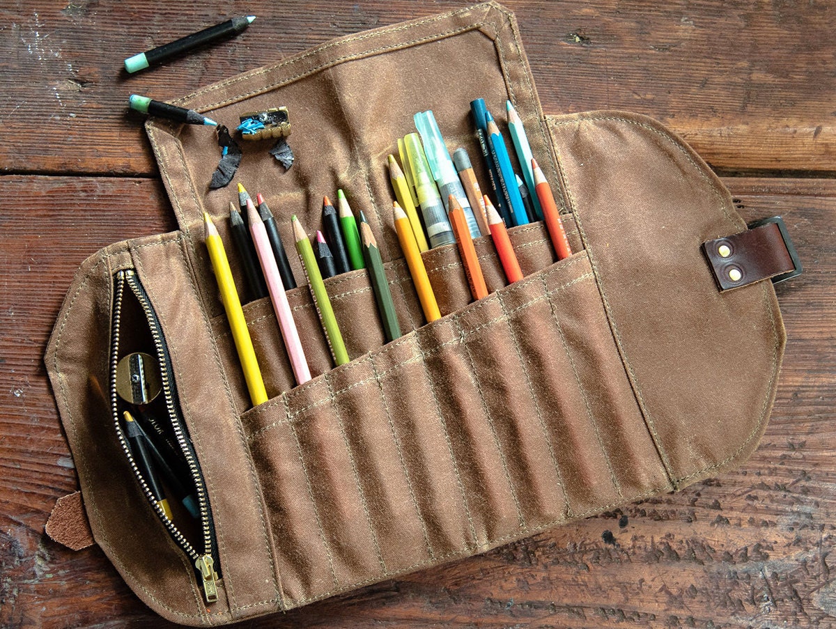 A pencil case from Peg and Awl's line
