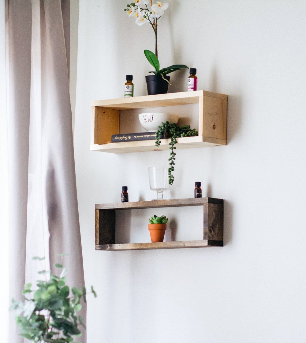 Floating shelves from TheCraftySwirl, from $25