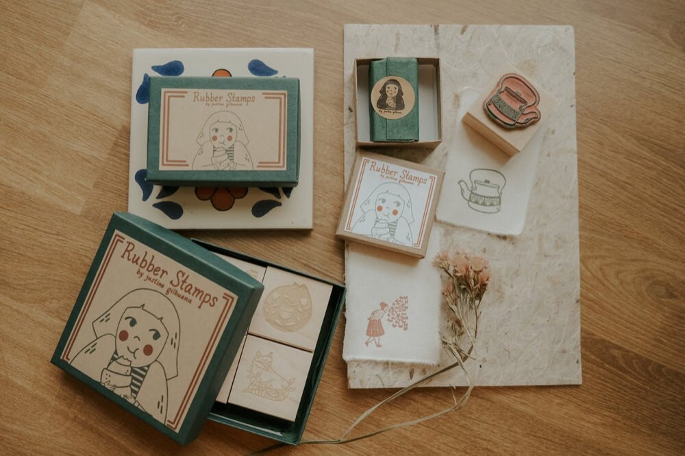 Rubber stamps from Justine Gilbuena