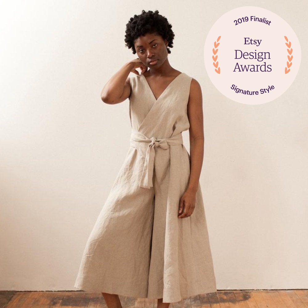 A linen jumpsuit from Lauren Winter Co.