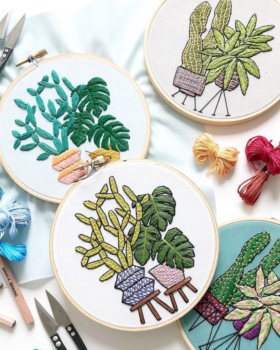 Sarah's embroidery work Sarah's embroidery work