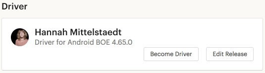 screenshot showing Etsy's Ship's driver section. The driver in this case is Hannah Mittelstaedt