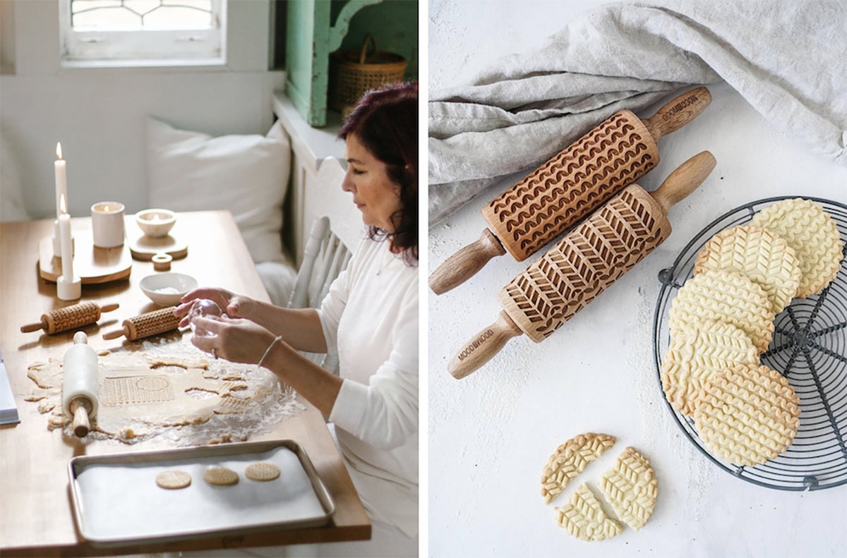 Embossed rolling pins