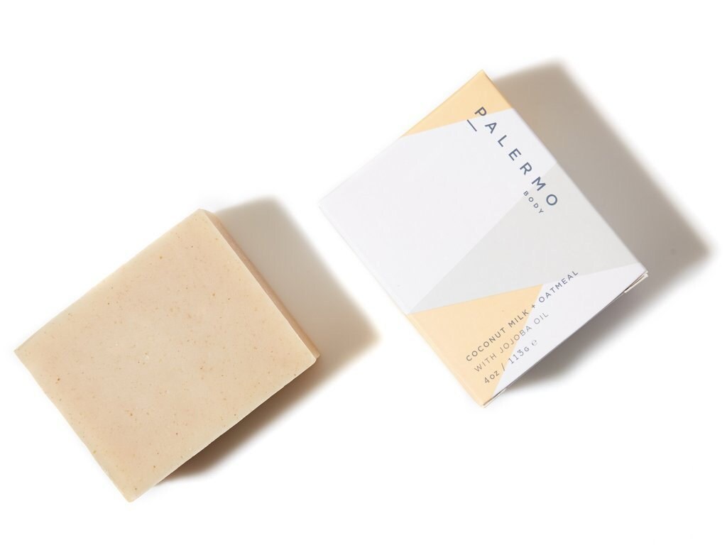 Curated image with Coconut milk and oatmeal soap from Palermo Body, $12