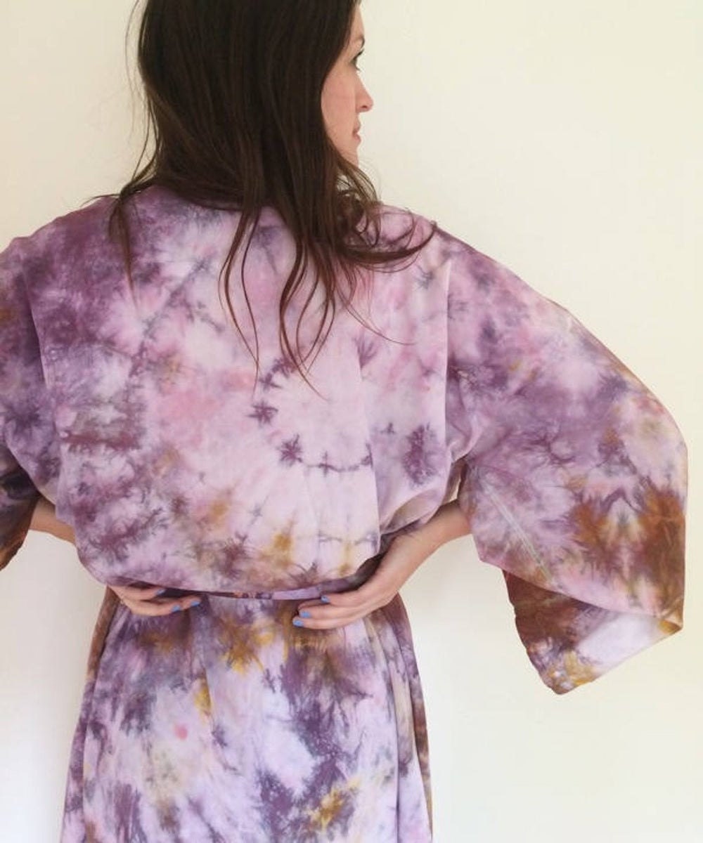 Tie-dyed kimono robe from Etsy