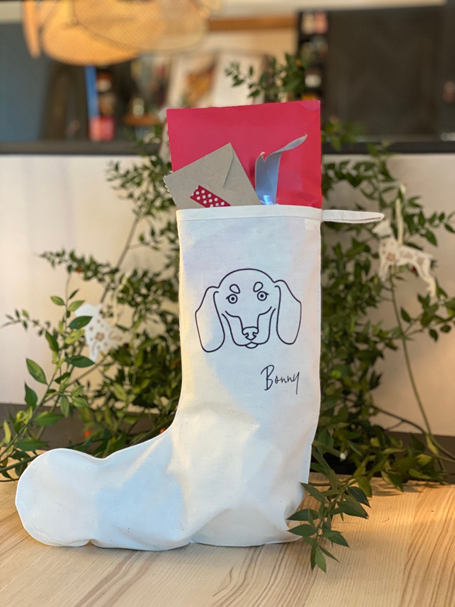 Custom pet portrait stocking