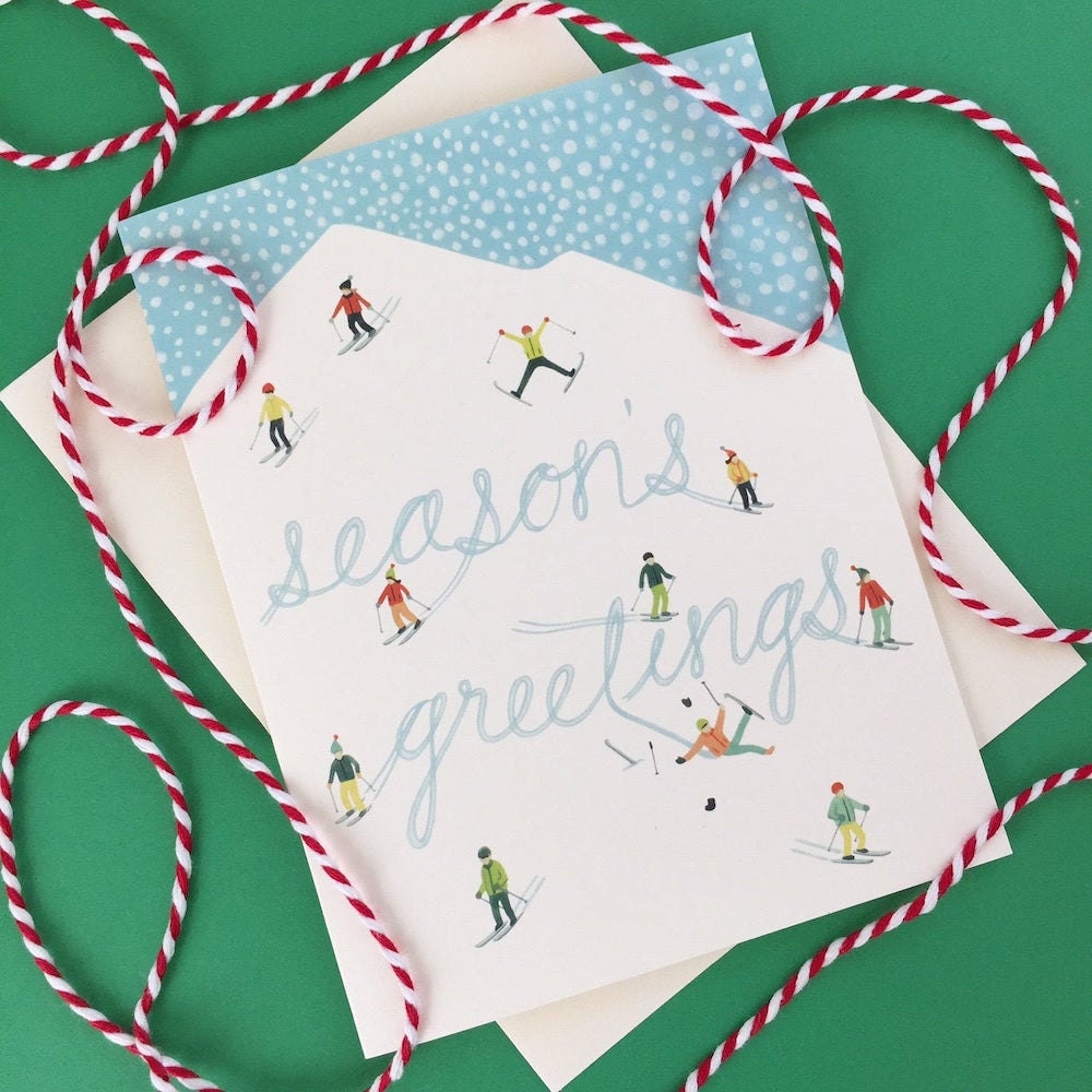 "season's greetings" holiday card from Yeppie Paper