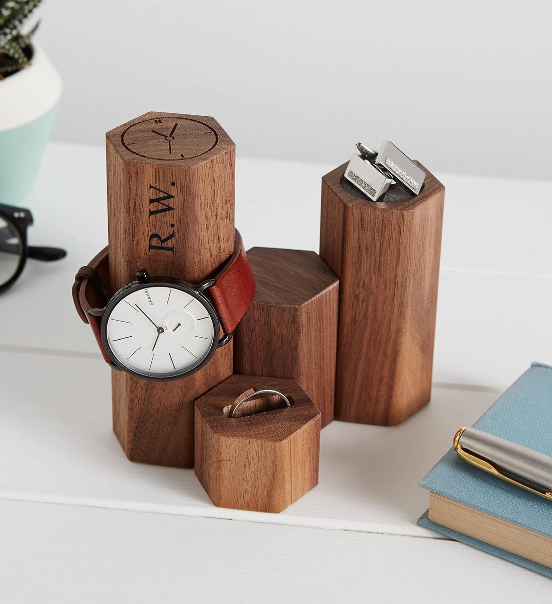 Hex watch stand