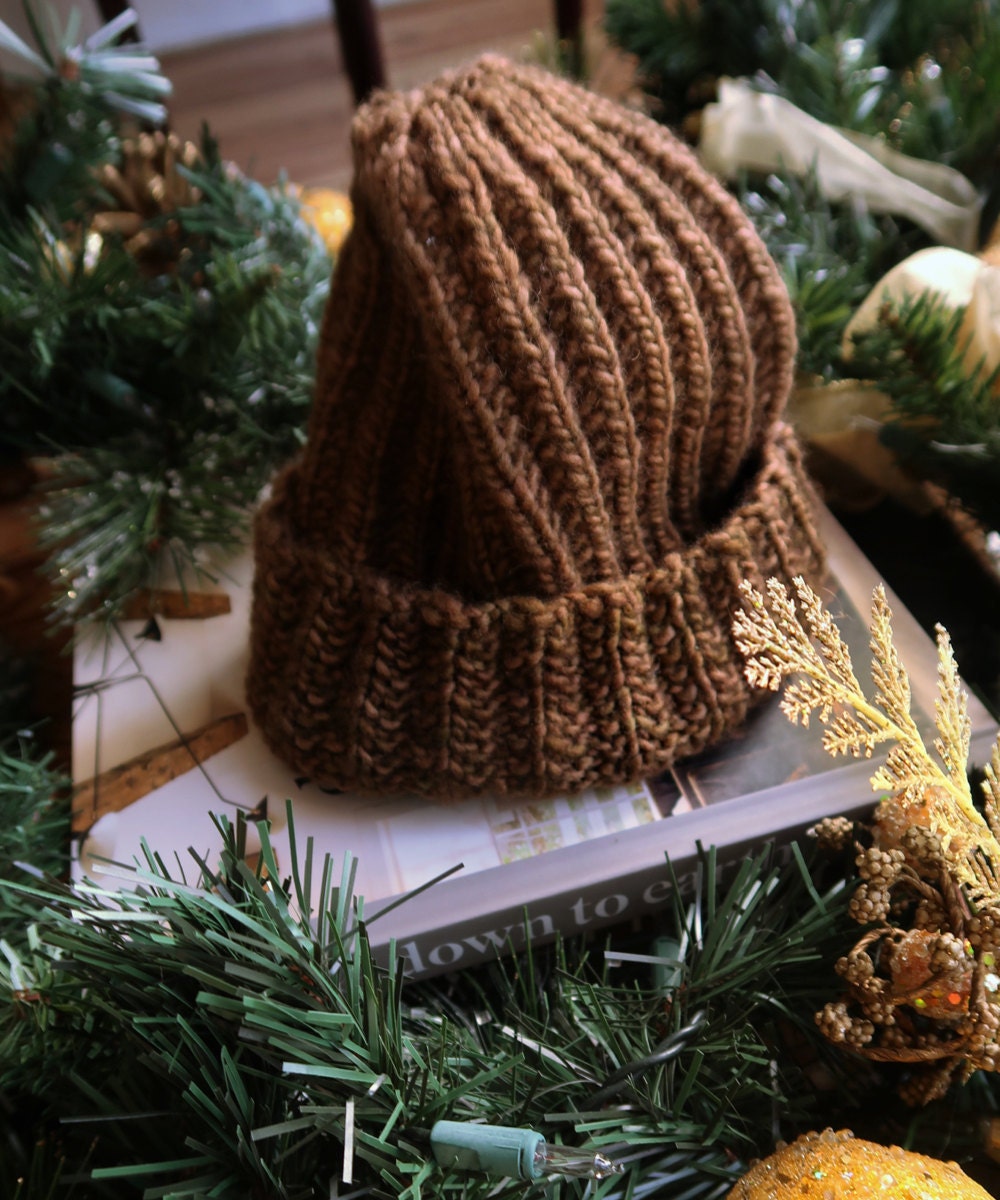 A rich brown alpaca wool hat from Kingston Alpaca Knits