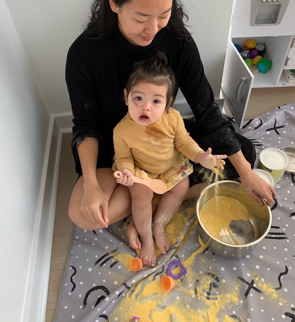 A portrait of Etsy Product Manager Jackie Do and her daughter