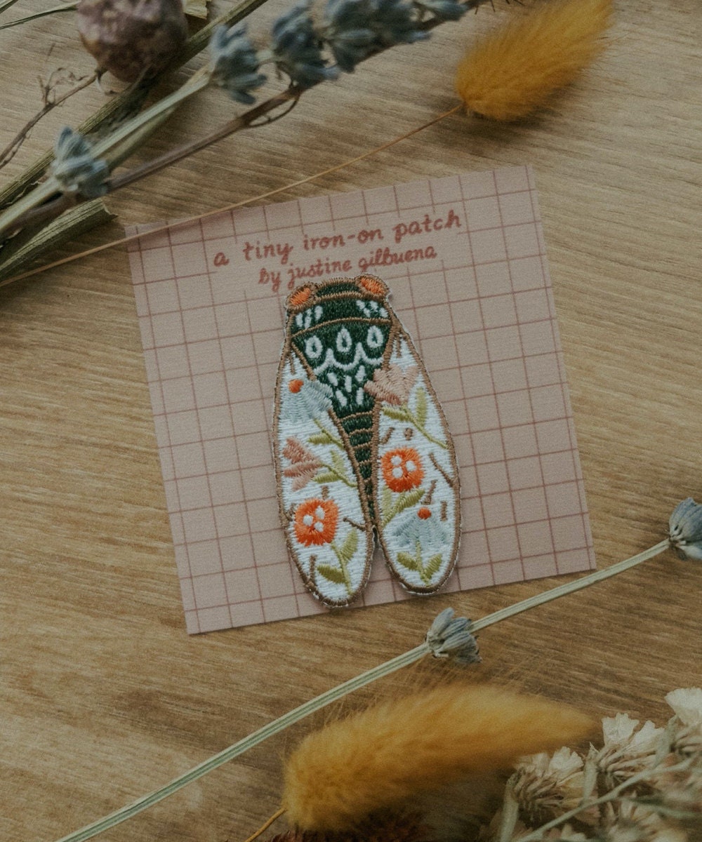 Cicada iron-on patch from Justine Gilbuena