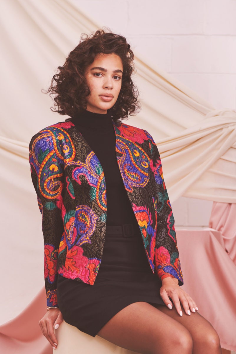 The Etsy Design Awards Vintage Category Winner: an embellished '80s blazer from Mary Brenda Akinyemi