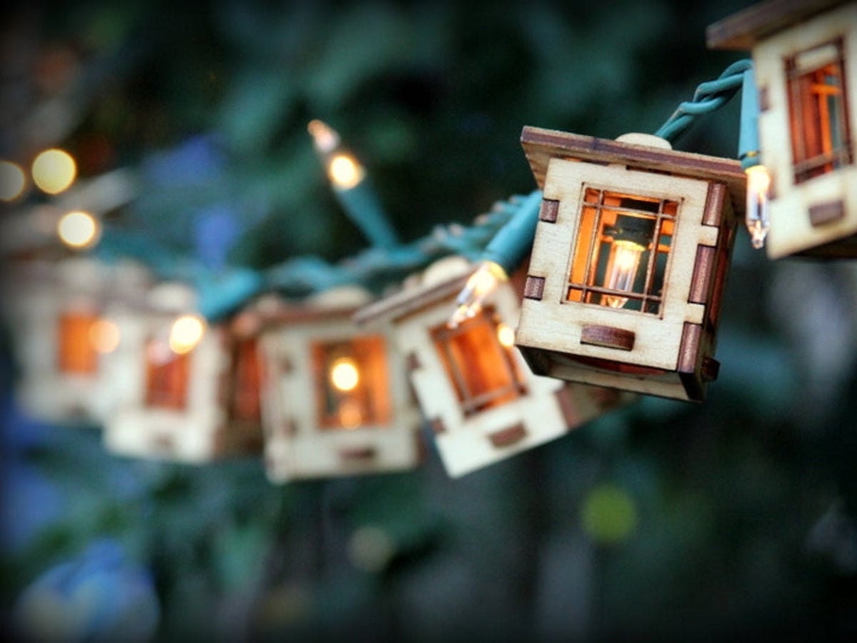 String lights from One Man One Garage, on sale for summer at Etsy
