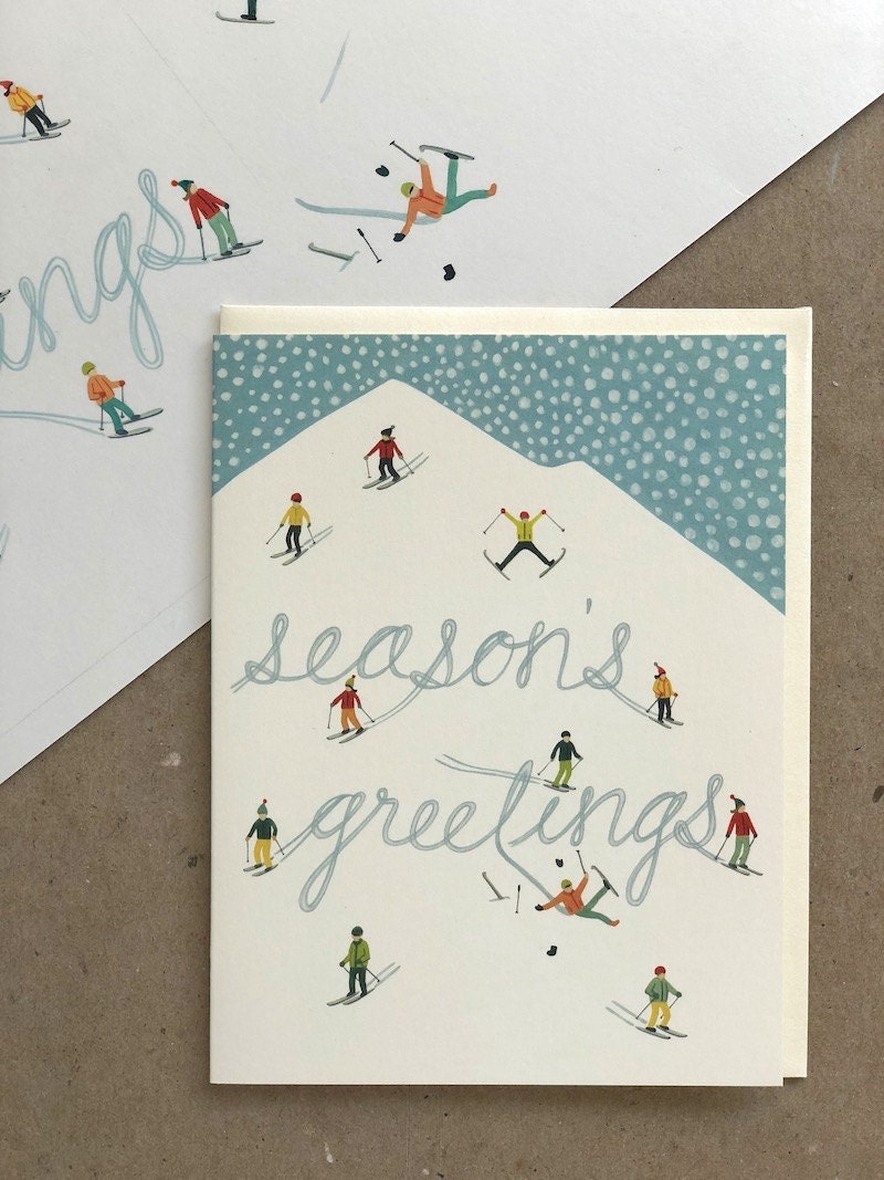 "Season's Greetings" holiday card from Yeppie Paper