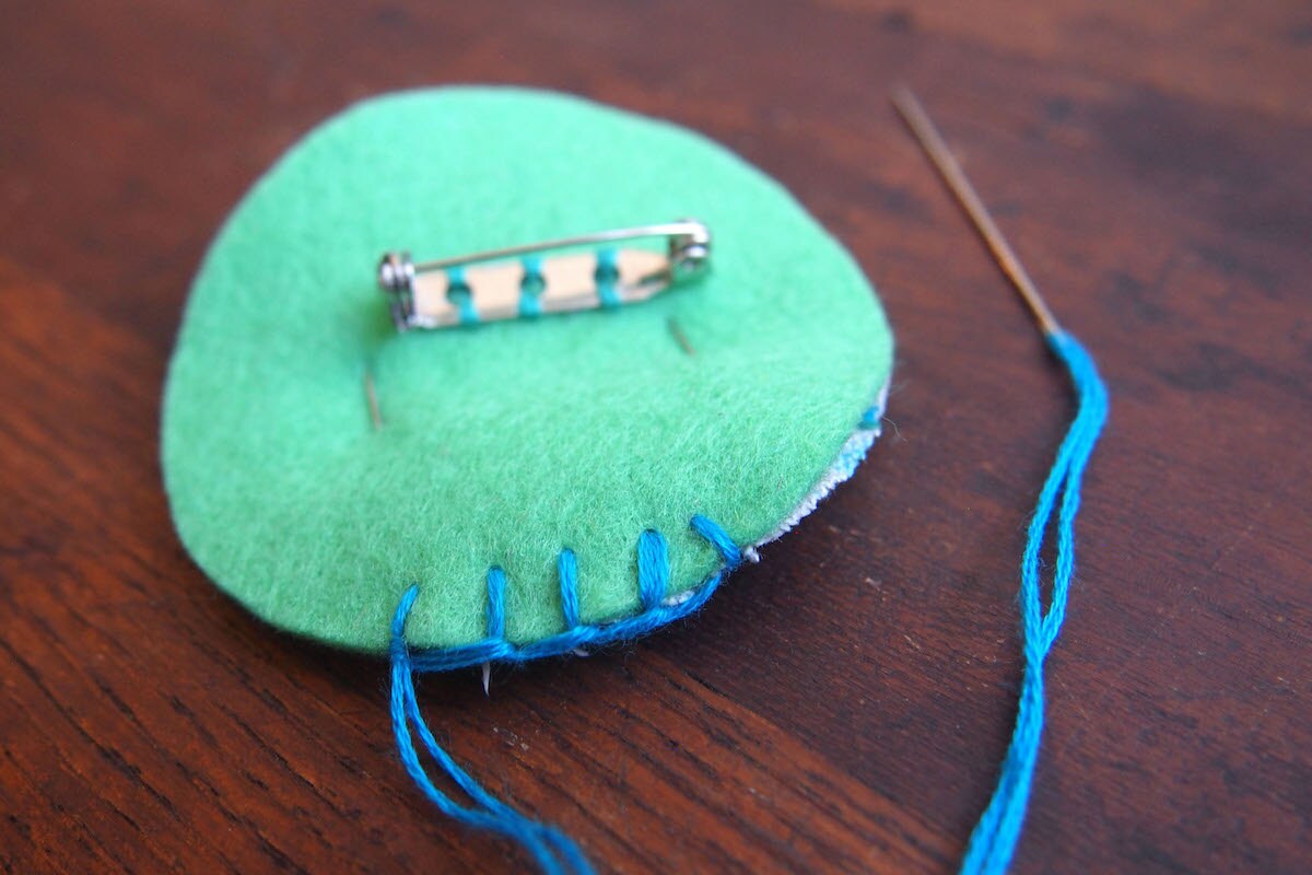 Blanket stitch from the back