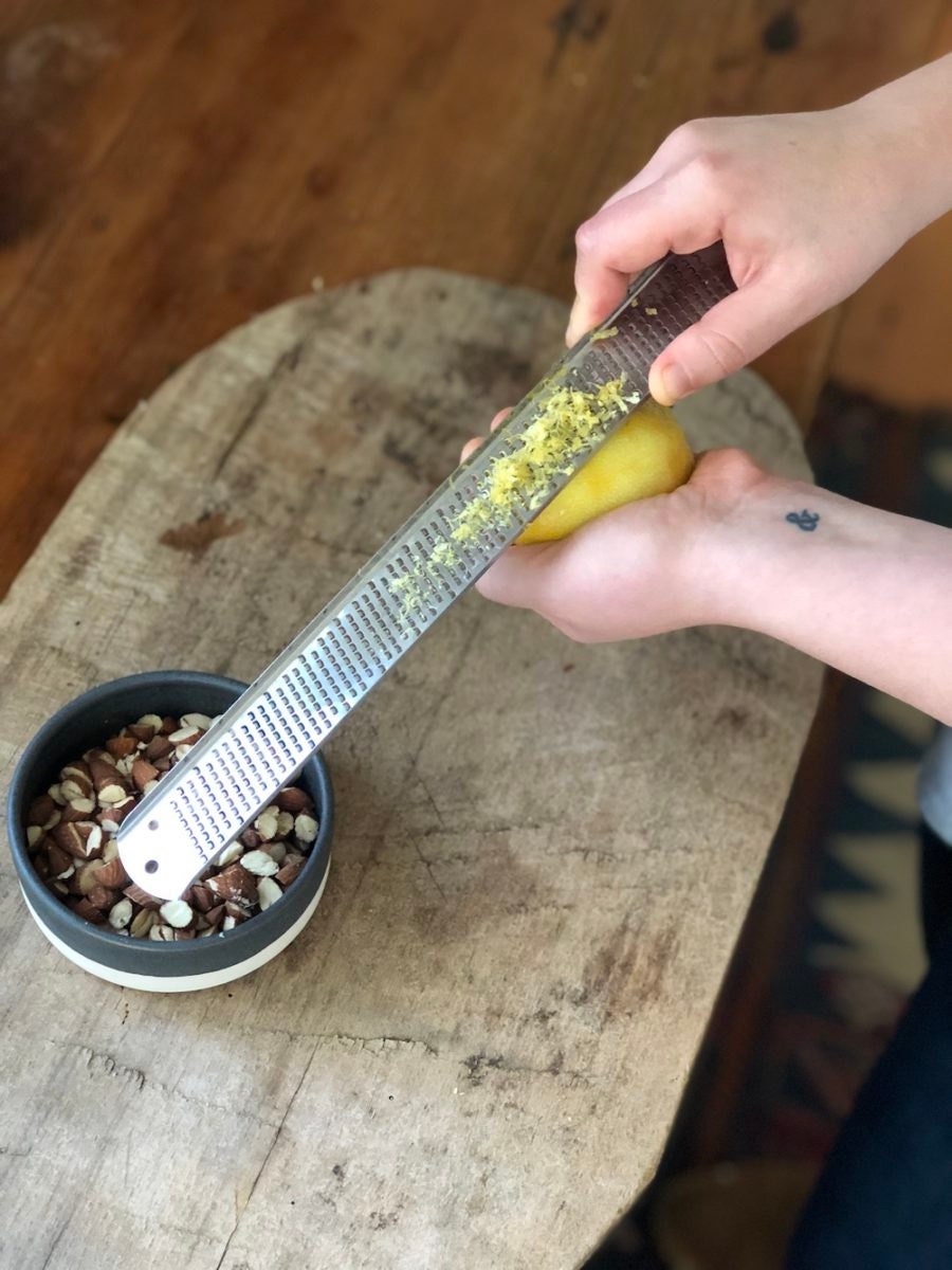 Zesting a lemon Zesting a lemon