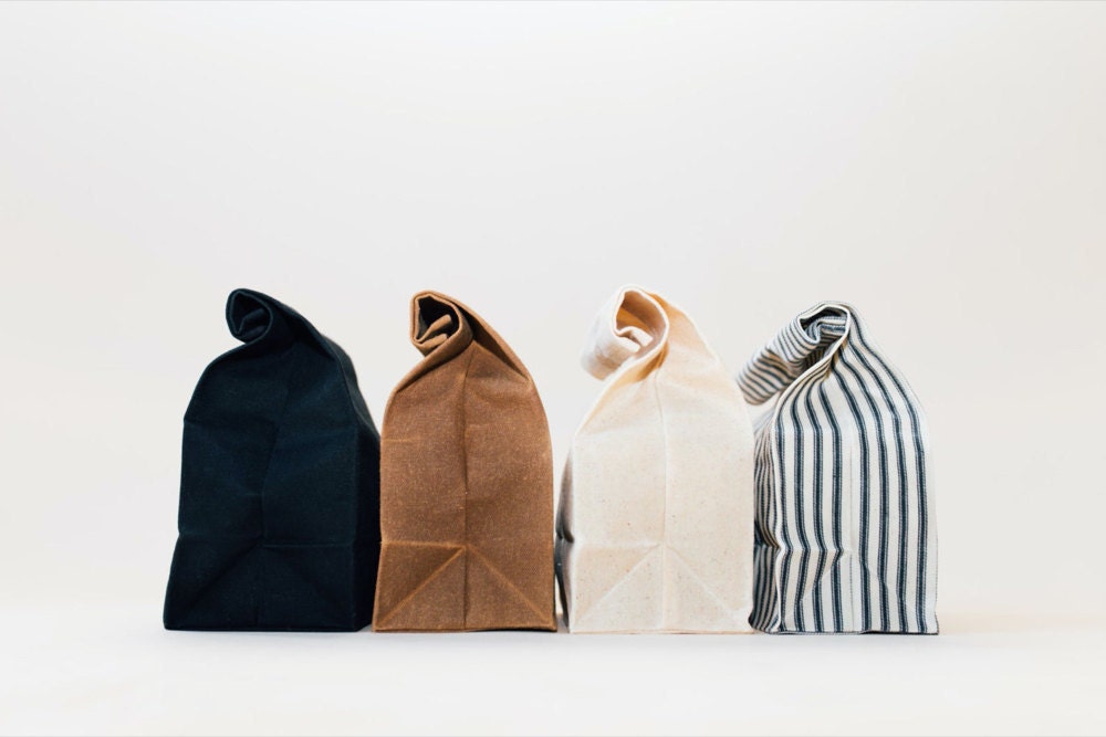 Waxed canvas lunch bags from WAAM Industries