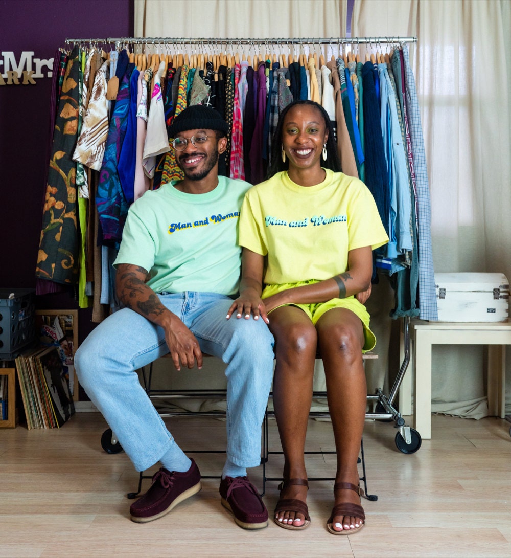 A portrait of MAW SUPPLY owners and vintage curators Rachelle and Norman Clark.