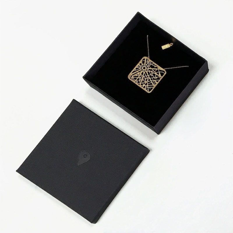Minimalist Custom Map Jewelry by Designer Talia Sari Etsy