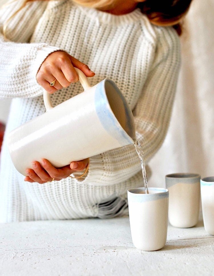 Ceramic water pitcher from Ingrid Debard Ceramics