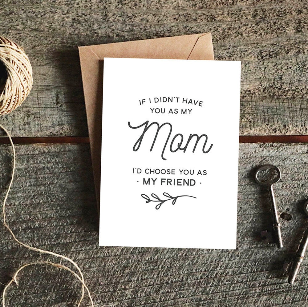 A unique Mother's Day card for a BFF mom